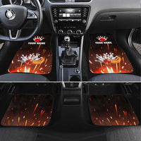 Personalized Bowling Ball and Pins Car Mats Fiery Motion Trail and Spark Effect Design - Wonder Print Shop