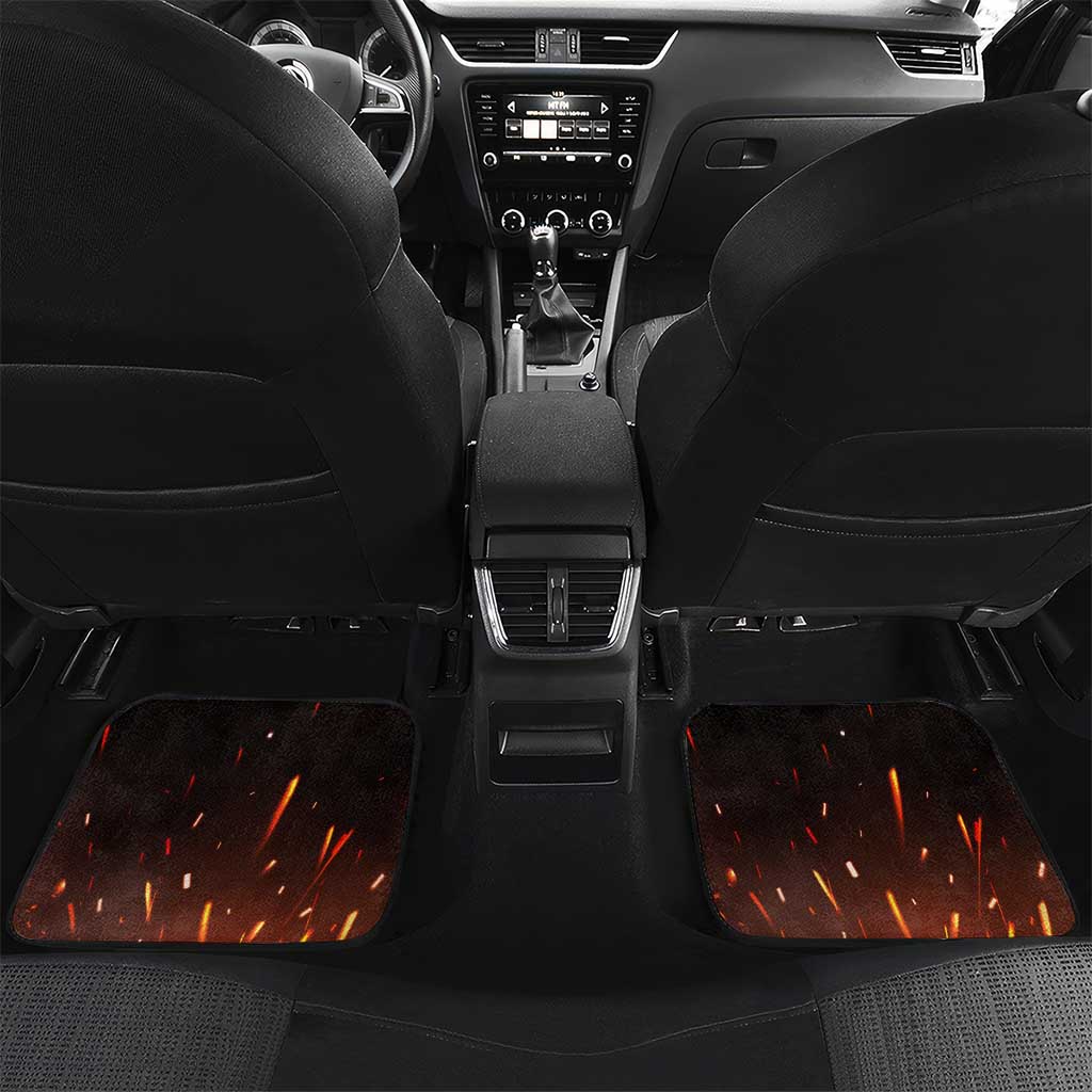 Personalized Bowling Ball and Pins Car Mats Fiery Motion Trail and Spark Effect Design - Wonder Print Shop