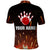 Personalized Bowling Ball and Pins Polo Shirt Fiery Motion Trail and Spark Effect Design - Wonder Print Shop
