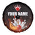 Personalized Bowling Ball and Pins Spare Tire Cover Fiery Motion Trail and Spark Effect Design - Wonder Print Shop