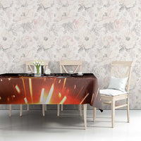 Personalized Bowling Ball and Pins Tablecloth Fiery Motion Trail and Spark Effect Design - Wonder Print Shop