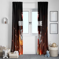 Personalized Bowling Ball and Pins Window Curtain Fiery Motion Trail and Spark Effect Design - Wonder Print Shop