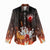 Personalized Bowling Ball and Pins Women Casual Shirt Fiery Motion Trail and Spark Effect Design - Wonder Print Shop