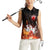 Personalized Bowling Ball and Pins Women Sleeveless Polo Shirt Fiery Motion Trail and Spark Effect Design - Wonder Print Shop