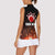 Personalized Bowling Ball and Pins Women Sleeveless Polo Shirt Fiery Motion Trail and Spark Effect Design - Wonder Print Shop