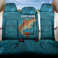 Personalized Redfish Puppy Drum Leaping in Ocean Splash Back Car Seat Cover Blue Lightning Water Background Design - Wonder Print Shop