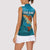 Personalized Redfish Puppy Drum Leaping in Ocean Splash Women Sleeveless Polo Shirt Blue Lightning Water Background Design - Wonder Print Shop