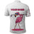 Personalized Pink Flamingo Playing Golf Polo Shirt Sunglasses and White Pattern Background Design - Wonder Print Shop