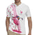 Personalized Pink Flamingo Playing Golf Rugby Jersey Sunglasses and White Pattern Background Design - Wonder Print Shop