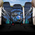 Billiards Design Back Car Seat Cover with Blue Flame Eight Ball and Lightning Pattern in Black Cyan Gradient Background - Wonder Print Shop