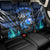 Billiards Design Back Car Seat Cover with Blue Flame Eight Ball and Lightning Pattern in Black Cyan Gradient Background - Wonder Print Shop
