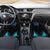 Billiards Design Car Mats with Blue Flame Eight Ball and Lightning Pattern in Black Cyan Gradient Background - Wonder Print Shop