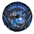 Billiards Design Spare Tire Cover with Blue Flame Eight Ball and Lightning Pattern in Black Cyan Gradient Background - Wonder Print Shop