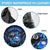 Billiards Design Spare Tire Cover with Blue Flame Eight Ball and Lightning Pattern in Black Cyan Gradient Background - Wonder Print Shop