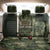 Bowling Camouflage Pattern Back Car Seat Cover with Ball and Pins Graphic in Army Green and Beige Brushstroke Design - Wonder Print Shop