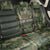 Bowling Camouflage Pattern Back Car Seat Cover with Ball and Pins Graphic in Army Green and Beige Brushstroke Design - Wonder Print Shop