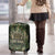 Bowling Camouflage Pattern Luggage Cover with Ball and Pins Graphic in Army Green and Beige Brushstroke Design - Wonder Print Shop