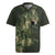 Bowling Camouflage Pattern Rugby Jersey with Ball and Pins Graphic in Army Green and Beige Brushstroke Design - Wonder Print Shop