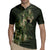 Bowling Camouflage Pattern Rugby Jersey with Ball and Pins Graphic in Army Green and Beige Brushstroke Design - Wonder Print Shop
