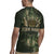 Bowling Camouflage Pattern Rugby Jersey with Ball and Pins Graphic in Army Green and Beige Brushstroke Design - Wonder Print Shop