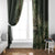 Bowling Camouflage Pattern Window Curtain with Ball and Pins Graphic in Army Green and Beige Brushstroke Design - Wonder Print Shop