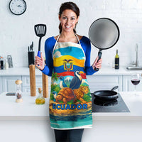 Ecuador Apron with Wildlife and Flag Landscape Design - Wonder Print Shop