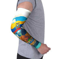 Ecuador Arm Sleeves with Wildlife and Flag Landscape Design - Wonder Print Shop