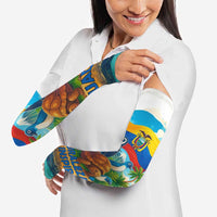 Ecuador Arm Sleeves with Wildlife and Flag Landscape Design - Wonder Print Shop