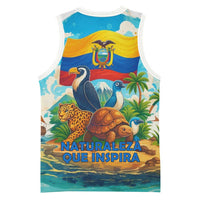 Ecuador Basketball Jersey with Wildlife and Flag Landscape Design - Wonder Print Shop
