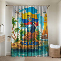Ecuador Bathroom Set with Wildlife and Flag Landscape Design - Wonder Print Shop