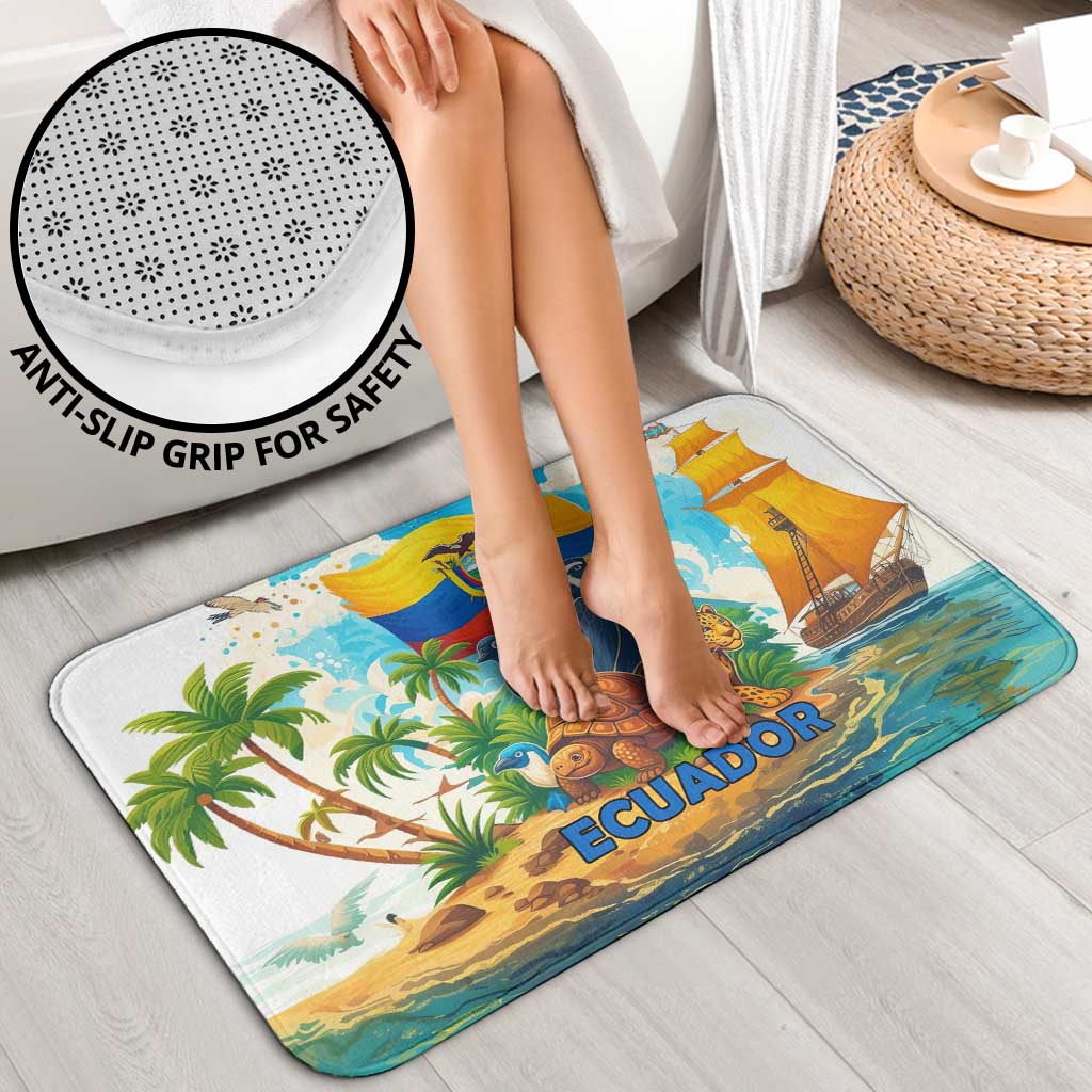 Ecuador Bathroom Set with Wildlife and Flag Landscape Design - Wonder Print Shop