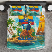 Ecuador Bedding Set with Wildlife and Flag Landscape Design - Wonder Print Shop