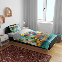 Ecuador Bedding Set with Wildlife and Flag Landscape Design - Wonder Print Shop