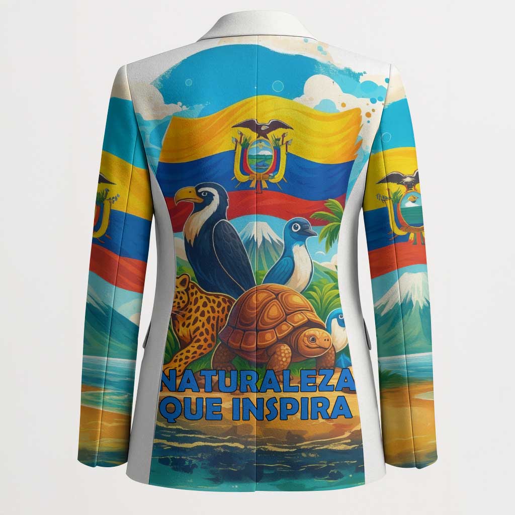 Ecuador Blazer with Wildlife and Flag Landscape Design - Wonder Print Shop
