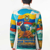 Ecuador Blazer with Wildlife and Flag Landscape Design - Wonder Print Shop