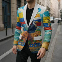 Ecuador Blazer with Wildlife and Flag Landscape Design - Wonder Print Shop