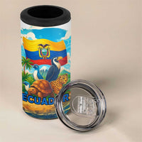 Ecuador 4 in 1 Can Cooler Tumbler with Wildlife and Flag Landscape Design - Wonder Print Shop