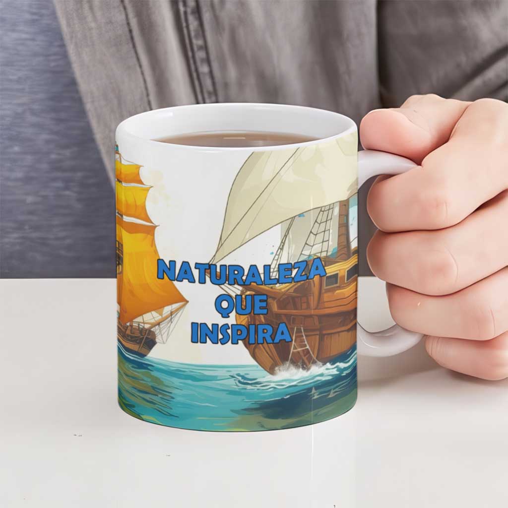 Ecuador Ceramic Mug with Wildlife and Flag Landscape Design - Wonder Print Shop