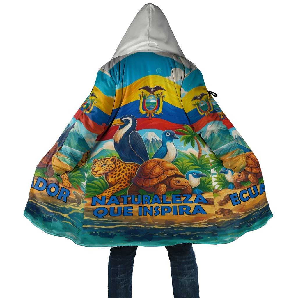Ecuador Cloak with Wildlife and Flag Landscape Design - Wonder Print Shop