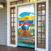 Ecuador Door Cover with Wildlife and Flag Landscape Design - Wonder Print Shop