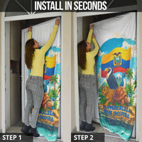 Ecuador Door Cover with Wildlife and Flag Landscape Design - Wonder Print Shop