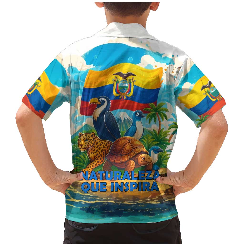 Ecuador Family Matching Mermaid Dress and Hawaiian Shirt with Wildlife and Flag Landscape Design - Wonder Print Shop