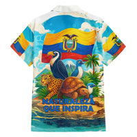 Ecuador Family Matching Off The Shoulder Long Sleeve Dress and Hawaiian Shirt with Wildlife and Flag Landscape Design - Wonder Print Shop