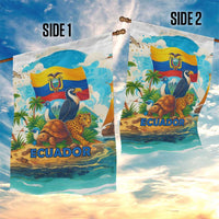 Ecuador Garden Flag with Wildlife and Flag Landscape Design - Wonder Print Shop