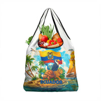 Ecuador Grocery Bag with Wildlife and Flag Landscape Design - Wonder Print Shop