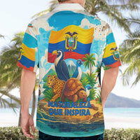 Ecuador Hawaiian Shirt with Wildlife and Flag Landscape Design - Wonder Print Shop