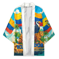 Ecuador Kimono with Wildlife and Flag Landscape Design - Wonder Print Shop