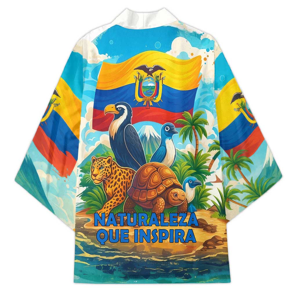 Ecuador Kimono with Wildlife and Flag Landscape Design - Wonder Print Shop