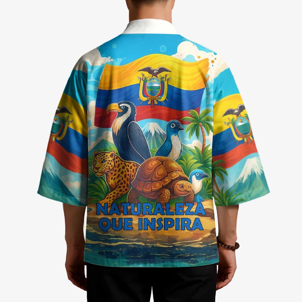 Ecuador Kimono with Wildlife and Flag Landscape Design - Wonder Print Shop
