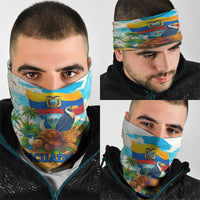 Ecuador Neck Gaiter with Wildlife and Flag Landscape Design TS04